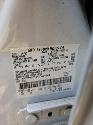 1FT8W3DT6GEA95944 - 2016 FORD F350 SUPER DUTY WHITE photo 12