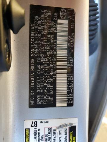 2T1KU40E09C050741 - 2009 TOYOTA COROLLA MA 银色 照片 12