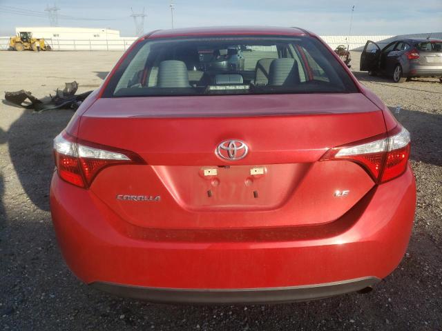 5YFBURHE0GP442486 - 2016 TOYOTA COROLLA L RED photo 6