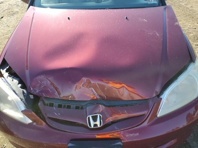 2HGES26744H589203 - 2004 HONDA CIVIC EX MAROON photo 11