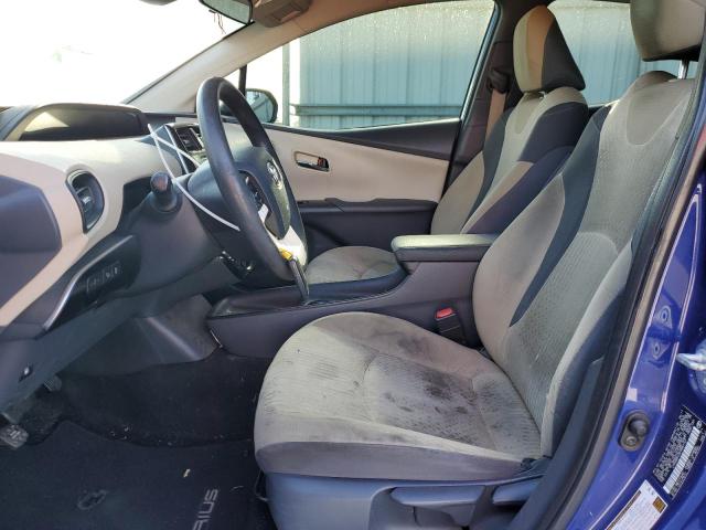 JTDKBRFU3H3567167 - 2017 TOYOTA PRIUS BLUE photo 7