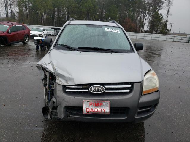 KNDJF724287528623 - 2008 KIA SPORTAGE LX SILVER photo 5