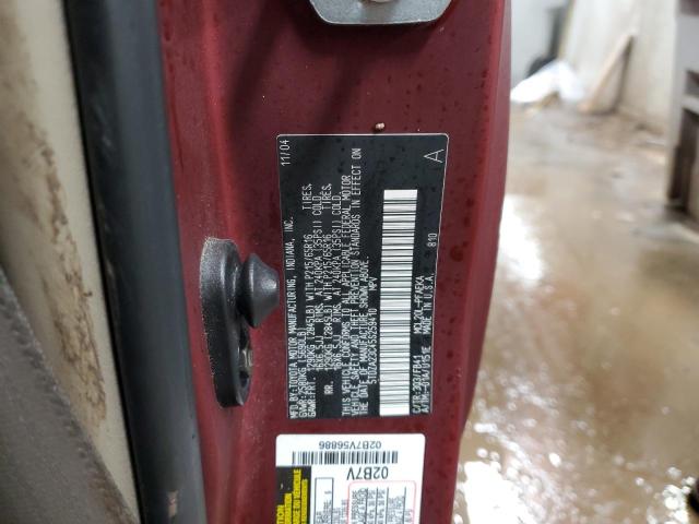 5TDZA23C45S259410 - 2005 TOYOTA SIENNA CE BURGUNDY photo 12