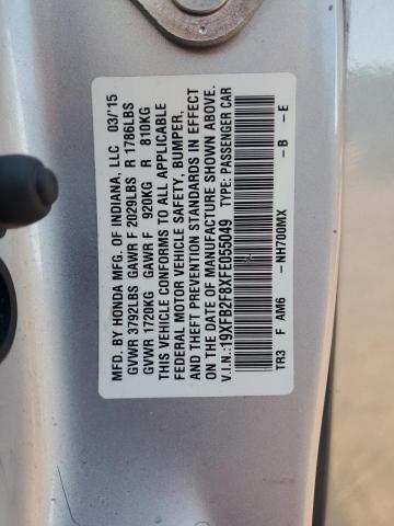 19XFB2F8XFE055049 - 2015 HONDA CIVIC EX SILVER photo 13