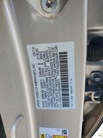 1HGCV1F19KA096410 - 2019 HONDA ACCORD LX Krem foto 12