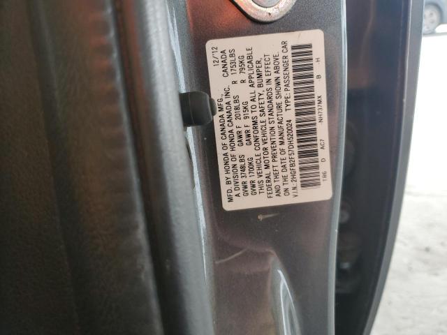 2HGFB2F57DH520024 - 2013 HONDA CIVIC LX Grafit foto 12