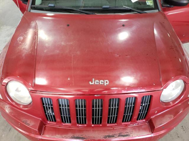 1J8FT47W17D132246 - 2007 JEEP COMPASS წითელი ფოტო 12