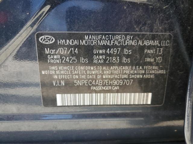 5NPEC4AB7EH909707 - 2014 HYUNDAI SONATA SE BLUE photo 12