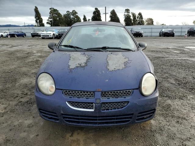 1B3ES56C55D286282 - 2005 DODGE NEON SXT BLUE photo 5