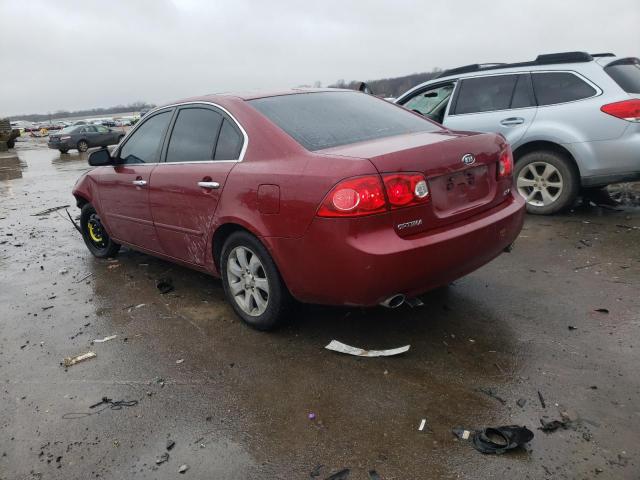 KNAGE124975122761 - 2007 KIA OPTIMA LX RED photo 2