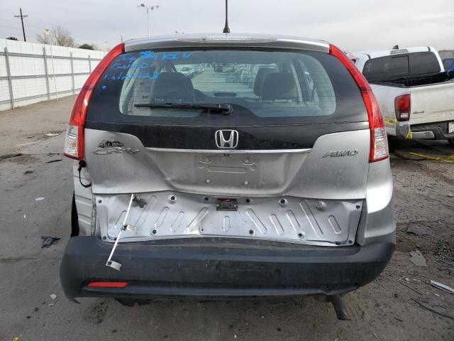 2HKRM4H33EH689978 - 2014 HONDA CR-V LX SILVER photo 6