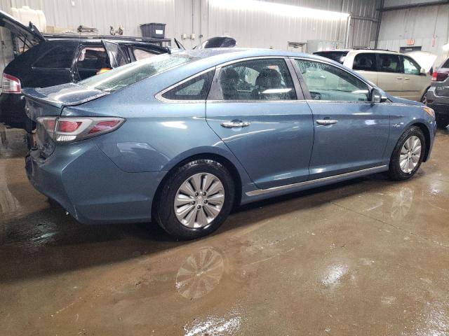 KMHE24L19GA022655 - 2016 HYUNDAI SONATA HYBRID BLUE photo 3