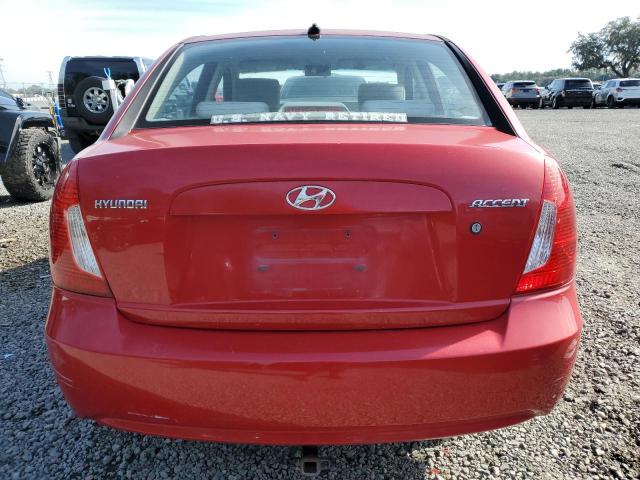 KMHCN4AC6BU616212 - 2011 HYUNDAI ACCENT GLS RED photo 6