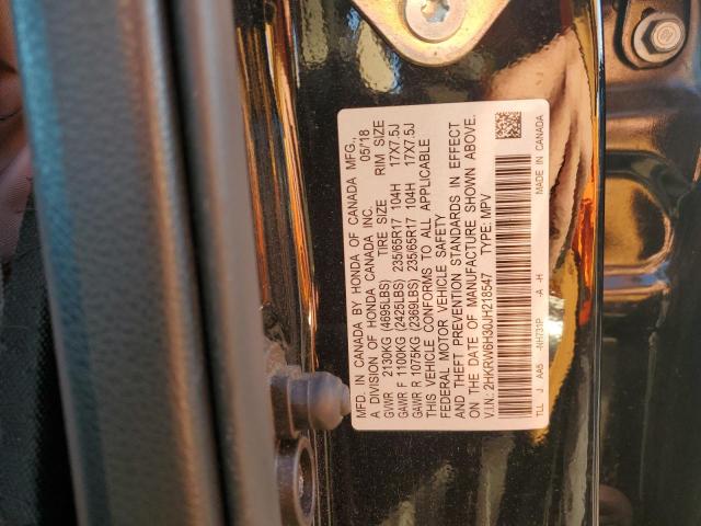 2HKRW6H30JH218547 - 2018 HONDA CR-V LX შავი ფოტო 13