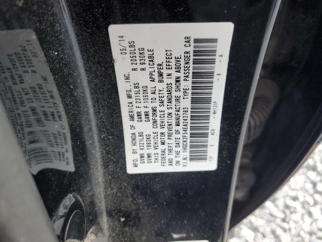 1HGCR2F54EA243783 - 2014 HONDA ACCORD SPORT Siyah fotoğraf 13
