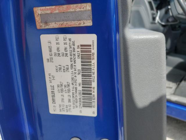 1D7HA16K08J122612 - 2008 DODGE RAM 1500 ST BLUE photo 12