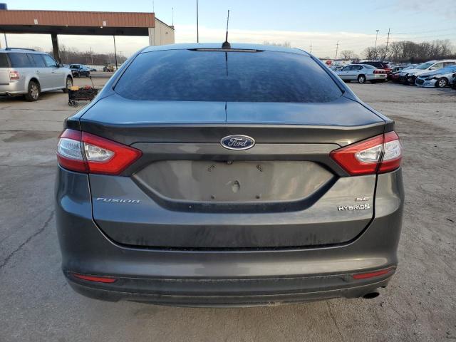 3FA6P0LU0GR398802 - 2016 FORD FUSION SE HYBRID GRAY photo 6