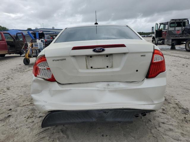 3FAHP0HA6BR316314 - 2011 FORD FUSION SE WHITE photo 6