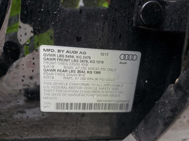 WA1ANAFY1J2006673 - 2018 AUDI Q5 PREMIUM BLACK photo 13