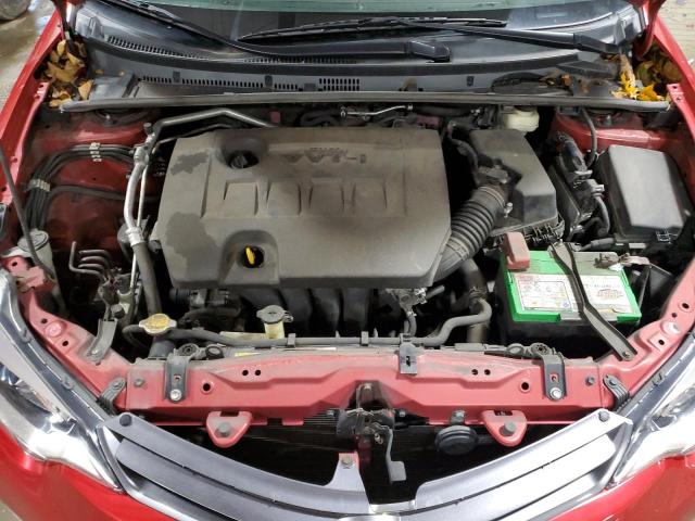 2T1BURHE3FC417712 - 2015 TOYOTA COROLLA L RED photo 11