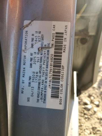 JM1BL1L79D1816820 - 2013 MAZDA 3 I SILVER photo 13