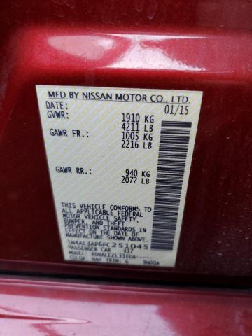 1N4AL3AP6FC251045 - 2015 NISSAN ALTIMA 2.5 RED photo 12