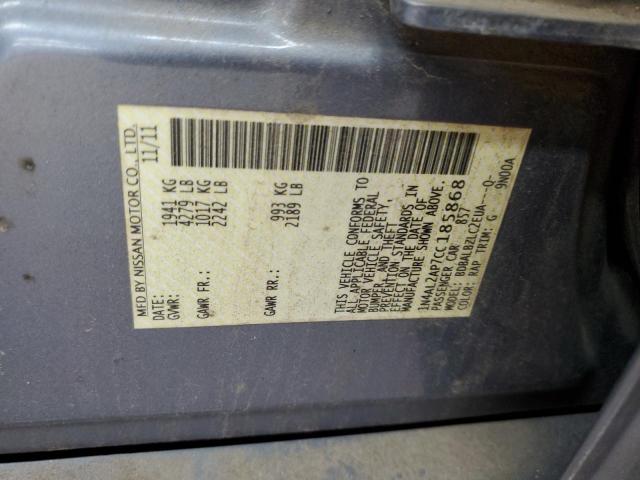 1N4AL2AP7CC185868 - 2012 NISSAN ALTIMA BASE Mavi foto 12