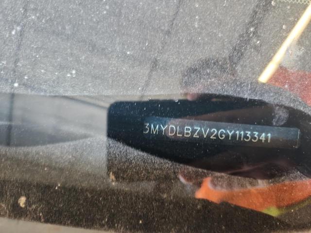 3MYDLBZV2GY113341 - 2016 TOYOTA SCION IA BLACK photo 12