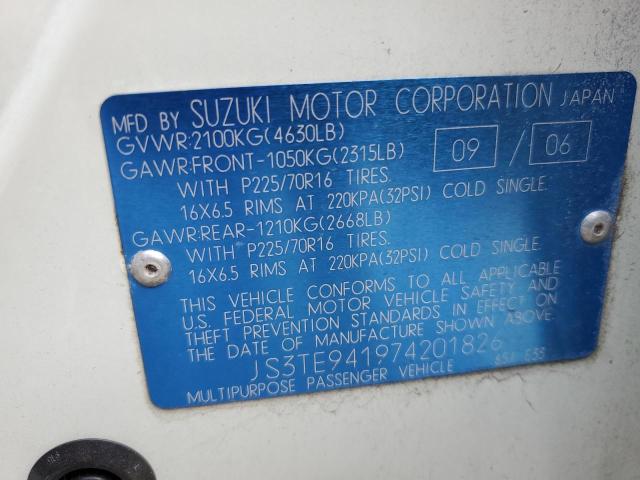 JS3TE941974201826 - 2007 SUZUKI GRAND VITA WHITE photo 12