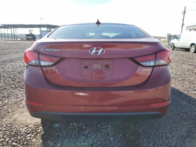 5NPDH4AE7GH791300 - 2016 HYUNDAI ELANTRA SE RED photo 6