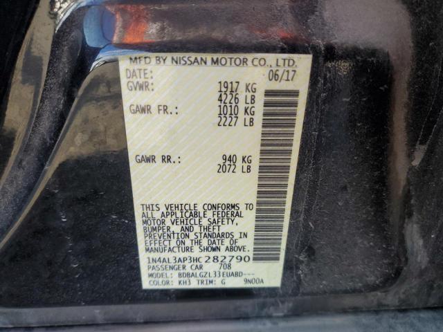 1N4AL3AP3HC282790 - 2017 NISSAN ALTIMA 2.5 黑色 照片 12