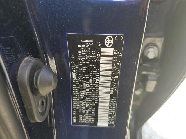 5YFEPRAE0LP083407 - 2020 TOYOTA COROLLA LE Bleu photo 12