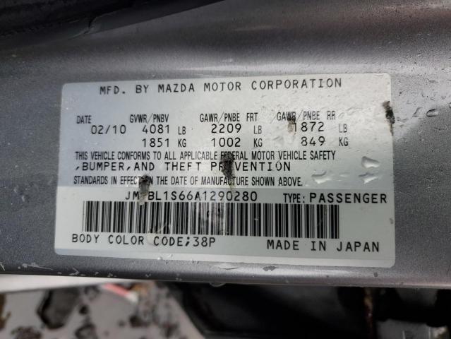 JM1BL1S66A1290280 - 2010 MAZDA 3 S SILVER photo 13