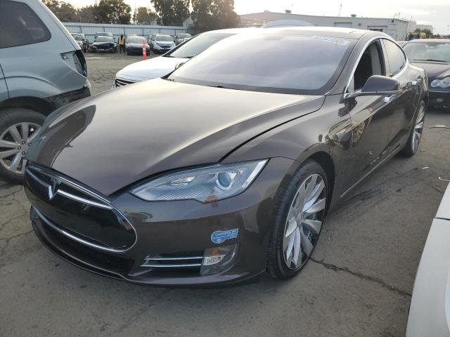 5YJSA1CG8DFP26104 - 2013 TESLA MODEL S Շագանակագույն լուսանկար 1