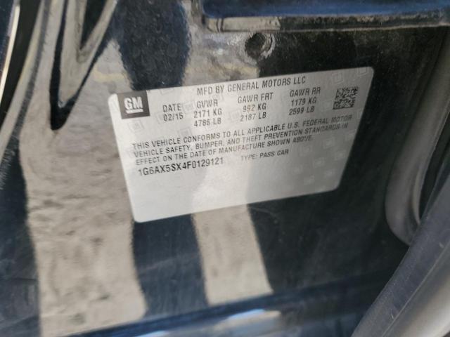 1G6AX5SX4F0129121 - 2015 CADILLAC CTS LUXURY COLLECTION BLACK photo 12