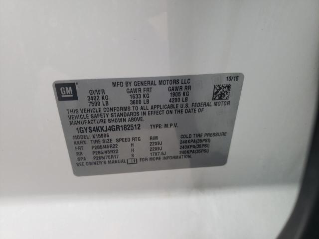 1GYS4KKJ4GR182512 - 2016 CADILLAC ESCALADE ESV PLATINUM 白色 照片 12