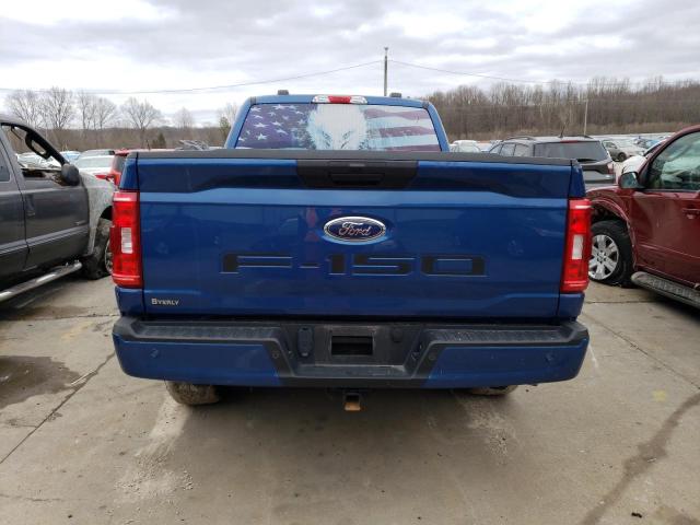 1FTFX1E5XNKD65894 - 2022 FORD F150 SUPER CAB BLUE photo 6