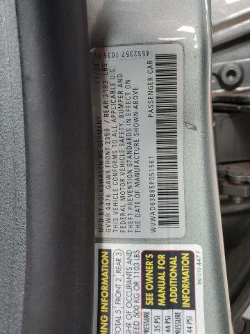 WVWAD63B85P051561 - 2005 VOLKSWAGEN PASSAT GLS 银色 照片 12