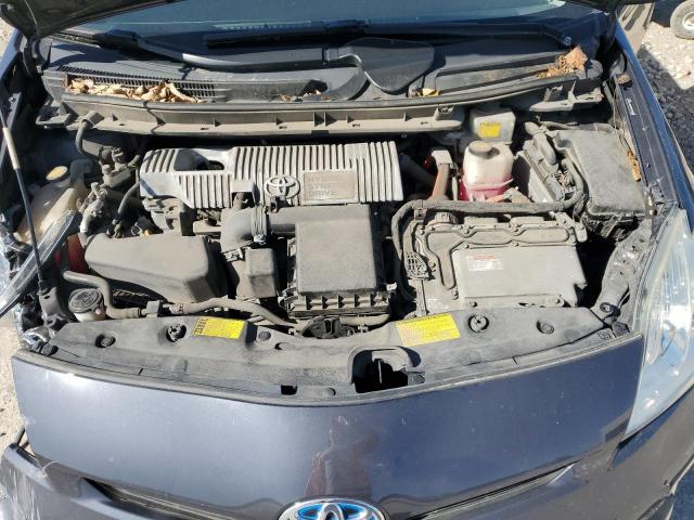 JTDKN3DUXC1486419 - 2012 TOYOTA PRIUS CHARCOAL photo 11