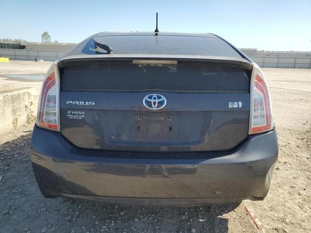 JTDKN3DUXC1486419 - 2012 TOYOTA PRIUS CHARCOAL photo 6