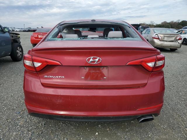 5NPE24AF1HH474497 - 2017 HYUNDAI SONATA SE RED photo 6