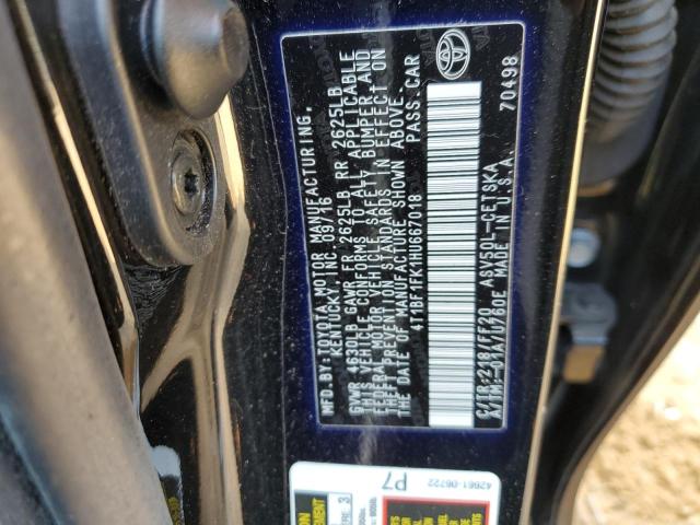 4T1BF1FK1HU667018 - 2017 TOYOTA CAMRY LE 黑色 照片 12