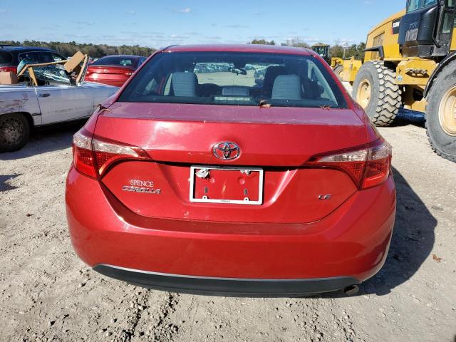 2T1BURHE0HC809355 - 2017 TOYOTA COROLLA L RED photo 6