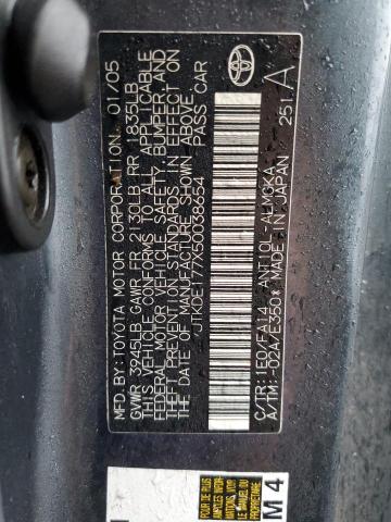 JTKDE177X50038654 - 2005 TOYOTA SCION TC 灰色 照片 12