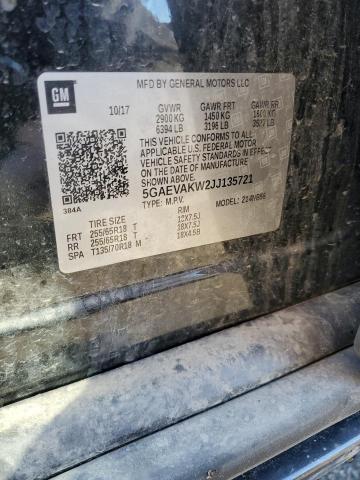 5GAEVAKW2JJ135721 - 2018 BUICK ENCLAVE ESSENCE 黑色 照片 13