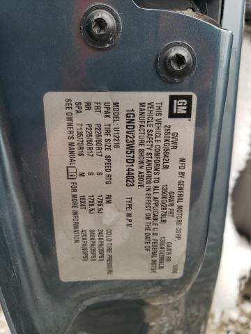 1GNDV23W57D144023 - 2007 CHEVROLET UPLANDER LS BLUE photo 13