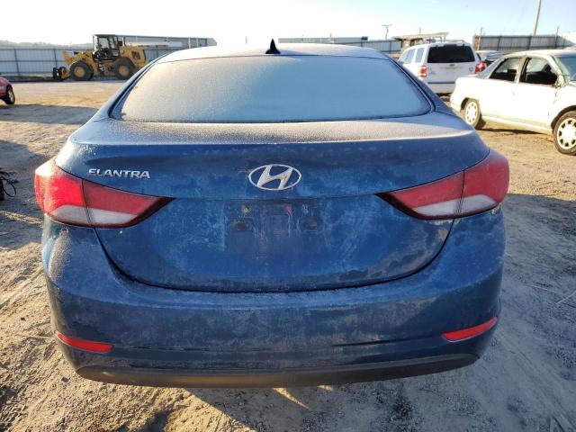 KMHDH4AEXEU081080 - 2014 HYUNDAI ELANTRA SE BLUE photo 6