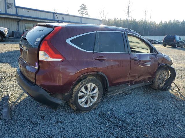 5J6RM3H77CL047487 - 2012 HONDA CR-V EXL BURGUNDY photo 3