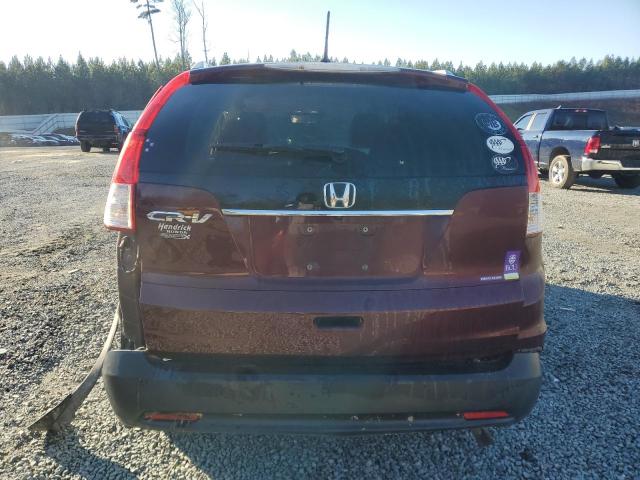 5J6RM3H77CL047487 - 2012 HONDA CR-V EXL BURGUNDY photo 6