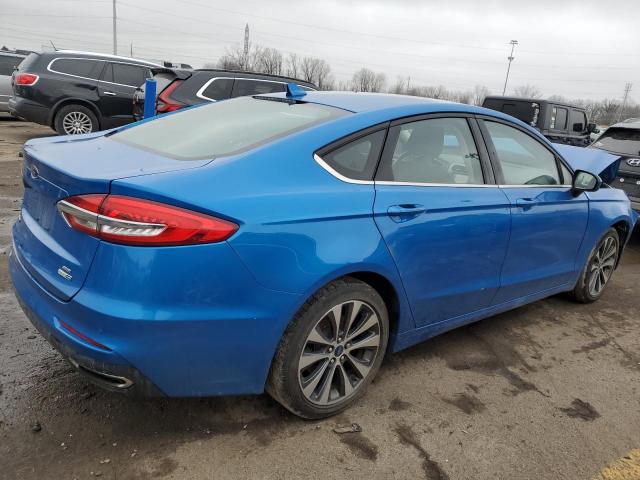 3FA6P0T94LR108566 - 2020 FORD FUSION SE BLUE photo 3